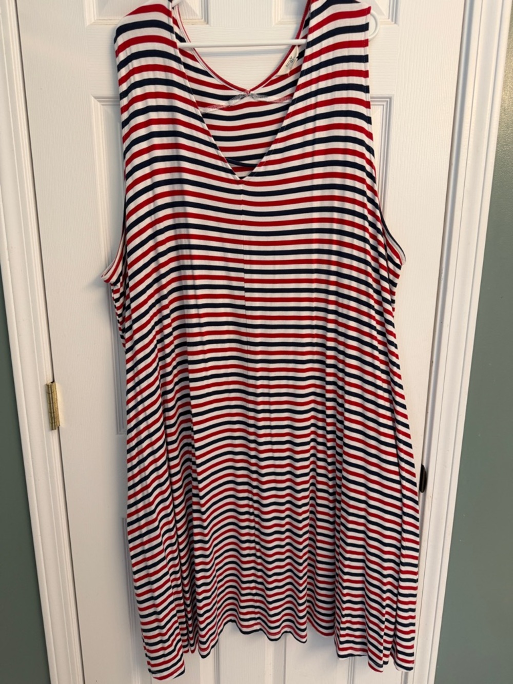 Terra & Sky Red, White & Navy Striped Tank Top